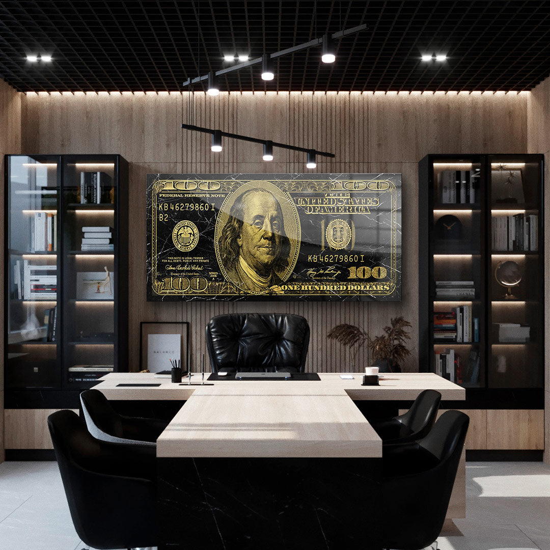 Golden dollar - gold leaf