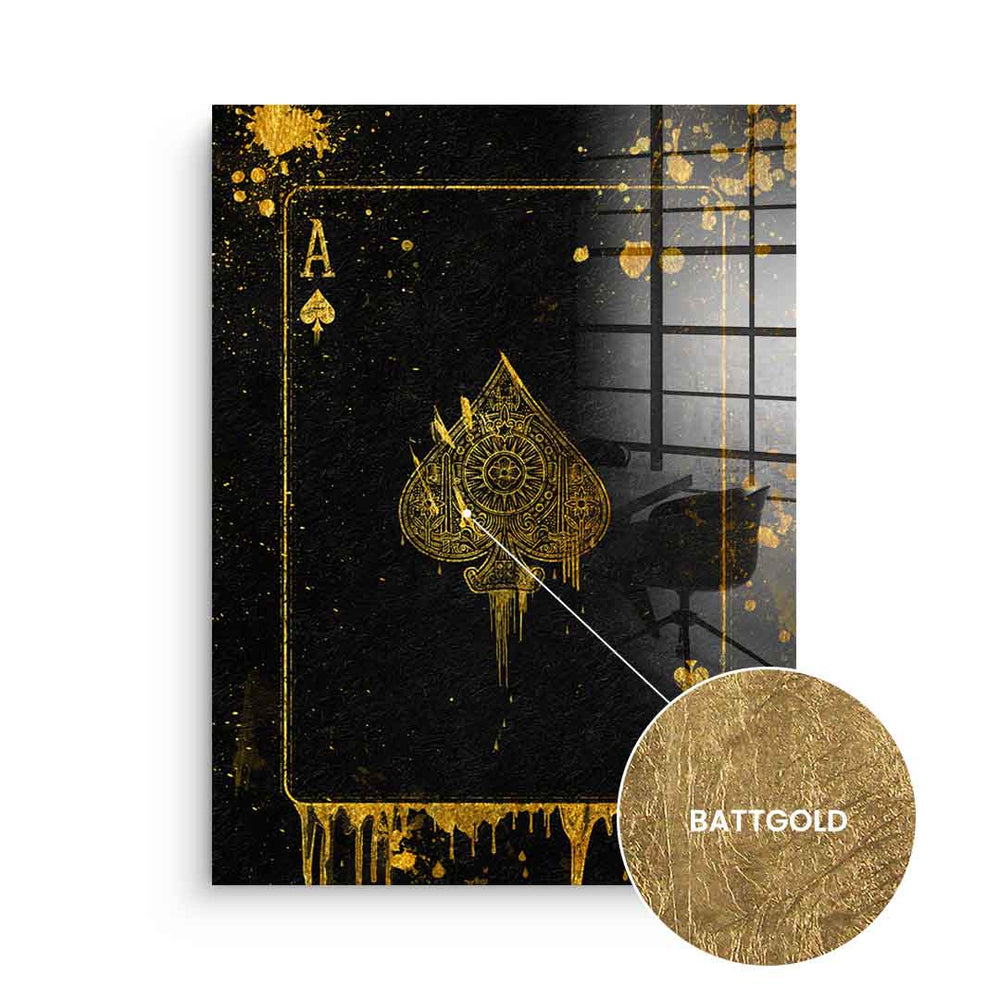 Ace Card Blattgoldbild – Ansicht 2