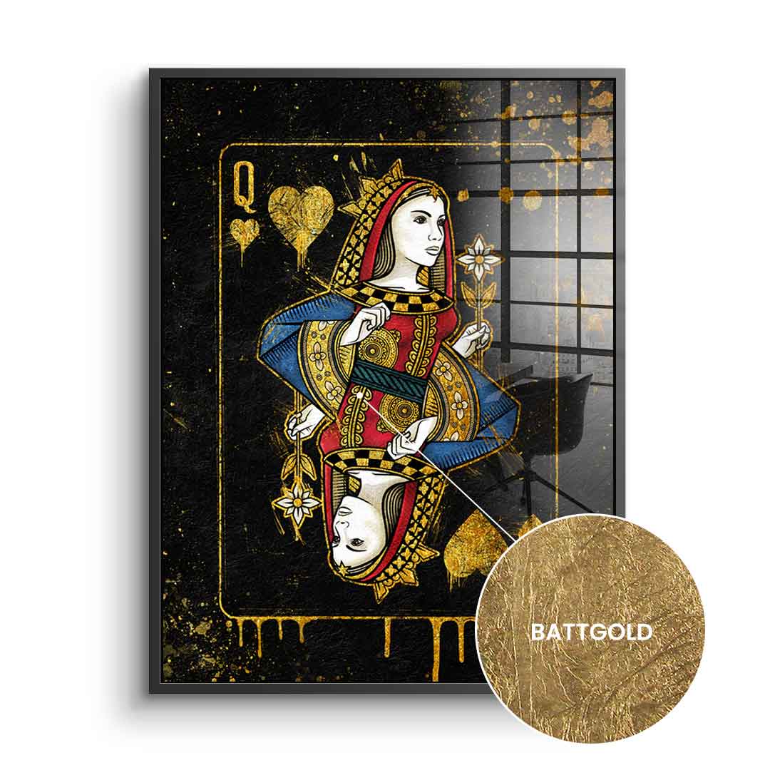 Queen Card - gold leaf