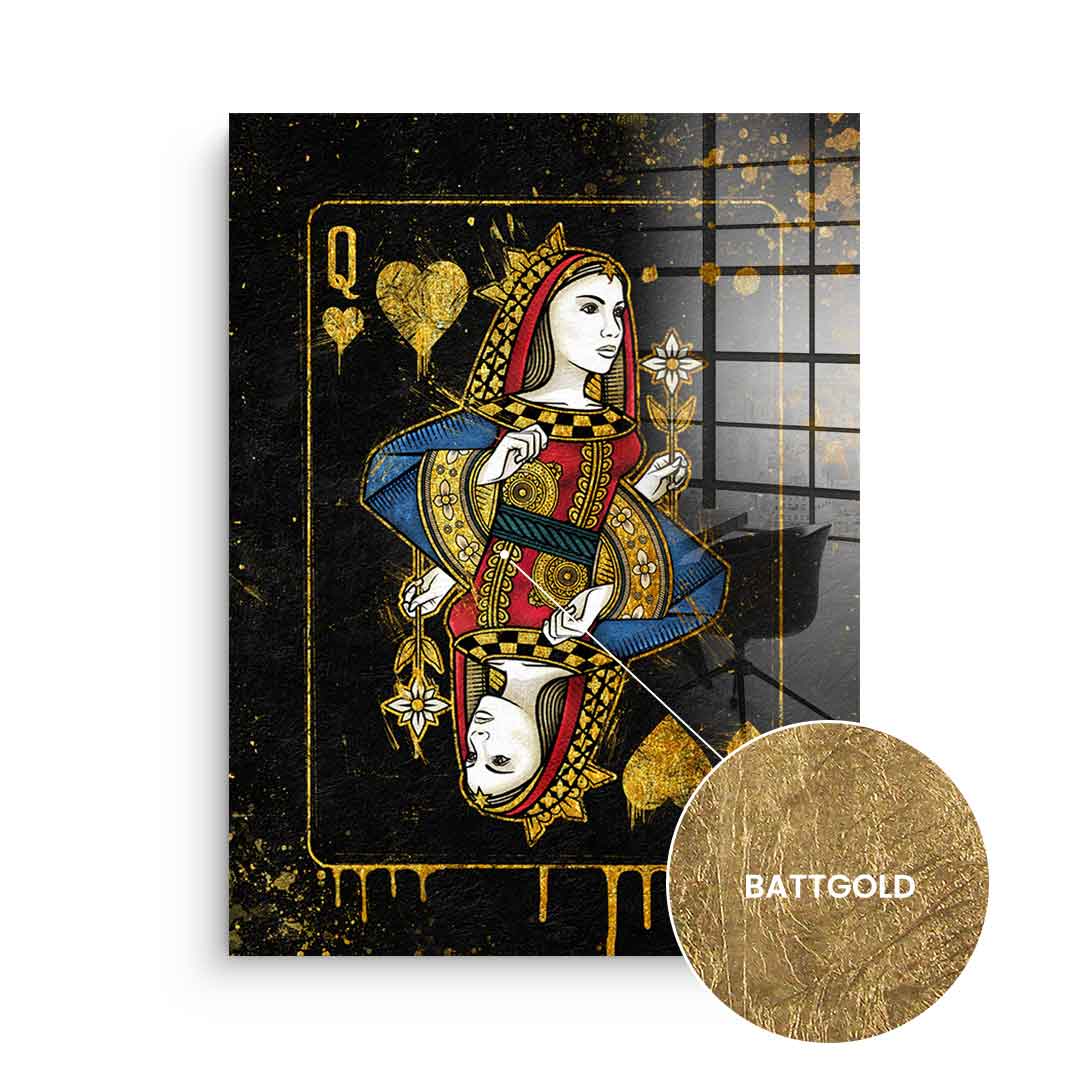 Queen Card - gold leaf