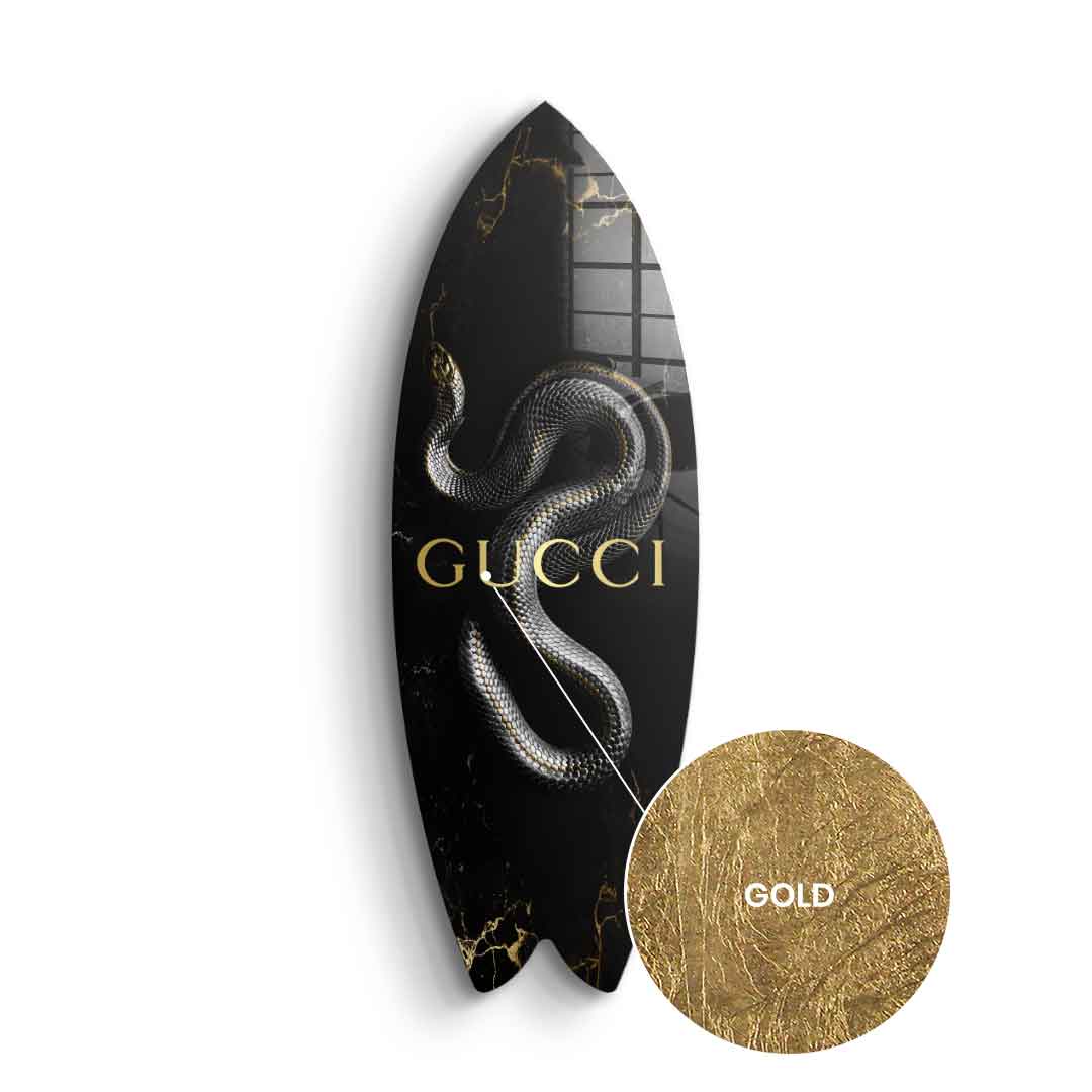 Surfboard Luxury Snake - Blattgold