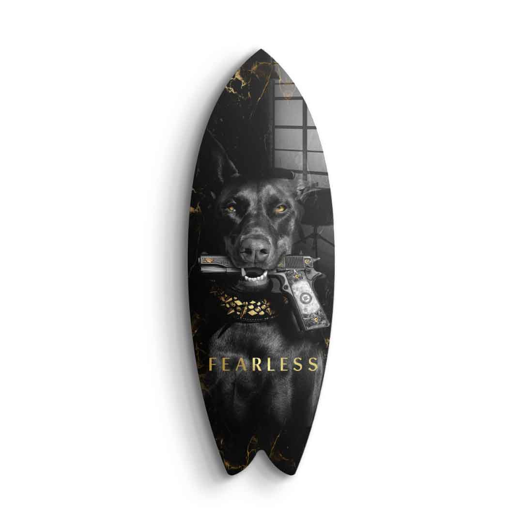 Surfboard Luxury Dog - Blattgold