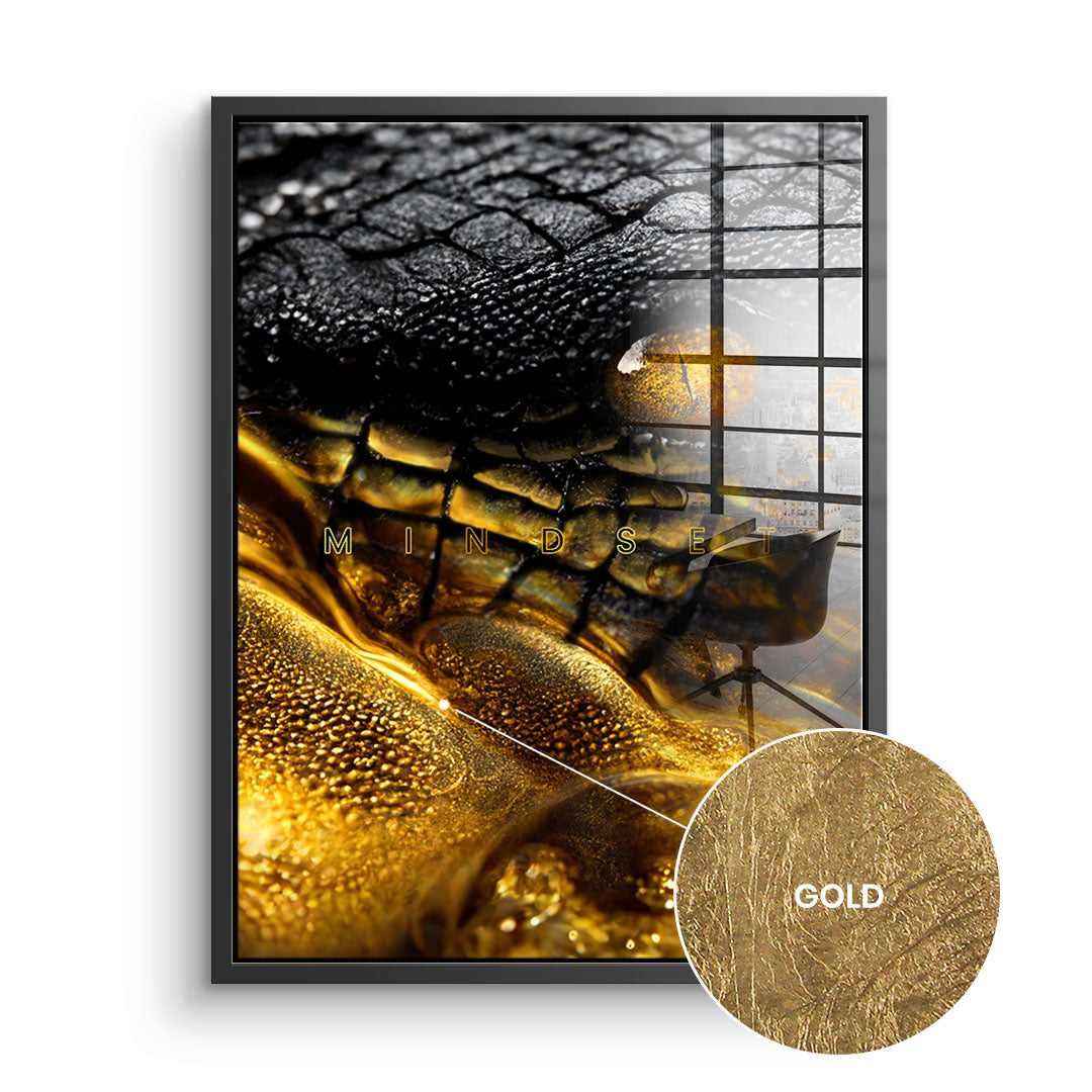 Gold Crocodile - gold leaf