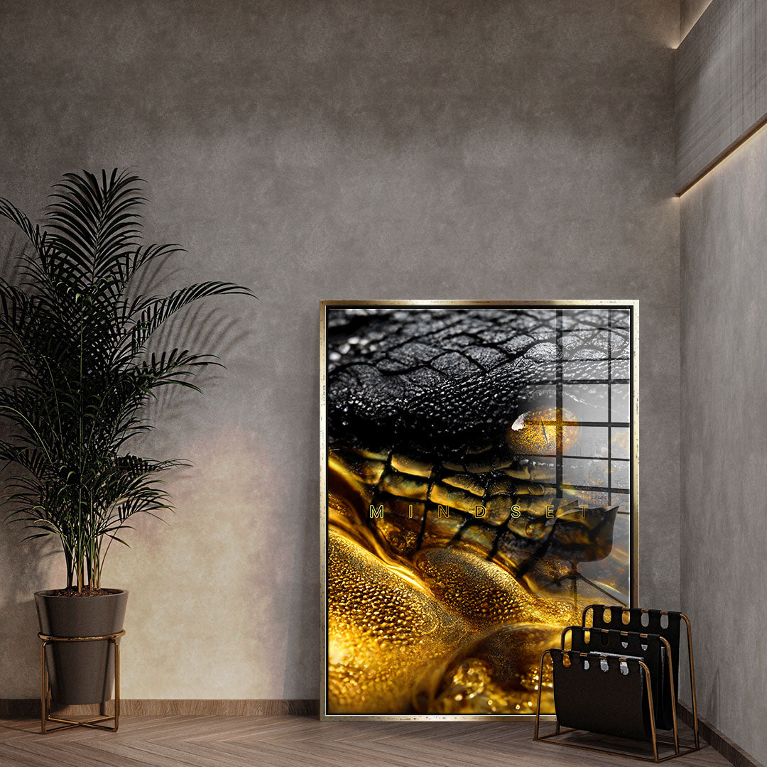 Gold Crocodile - gold leaf