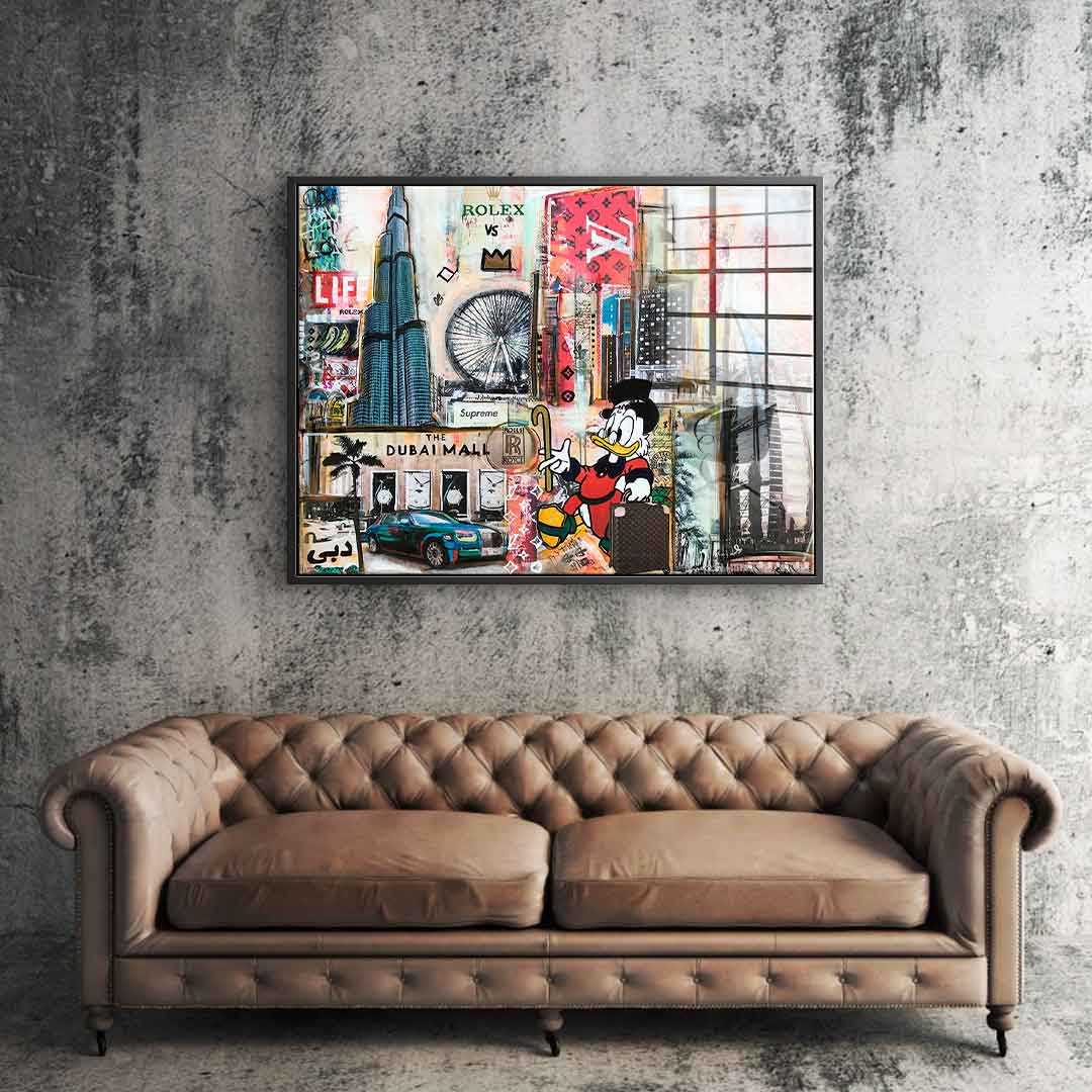 Dagobert in Dubai - acrylic glass