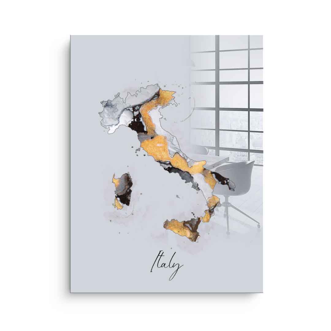 Abstract country - Italy - acrylic glass