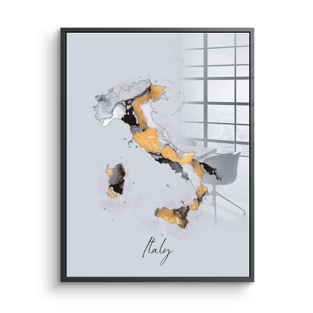 Abstract country - Italy - acrylic glass