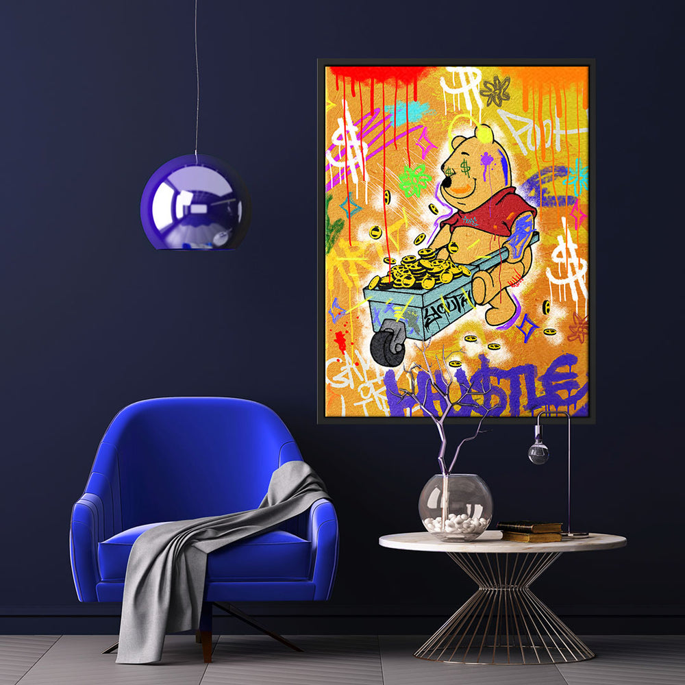 HU$TLE BEAR Leinwandbild – Ansicht 2