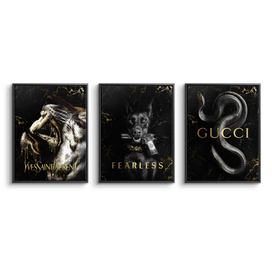 Luxury Gold Animals - Leinwand 3x