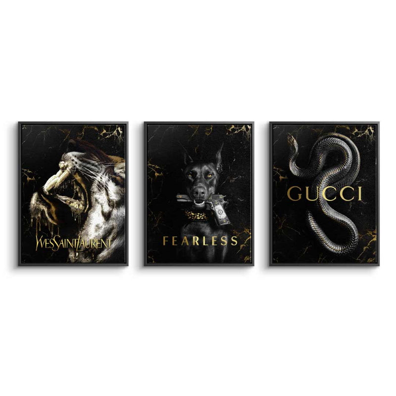 Luxury Gold Animals -  Leinwand 3x