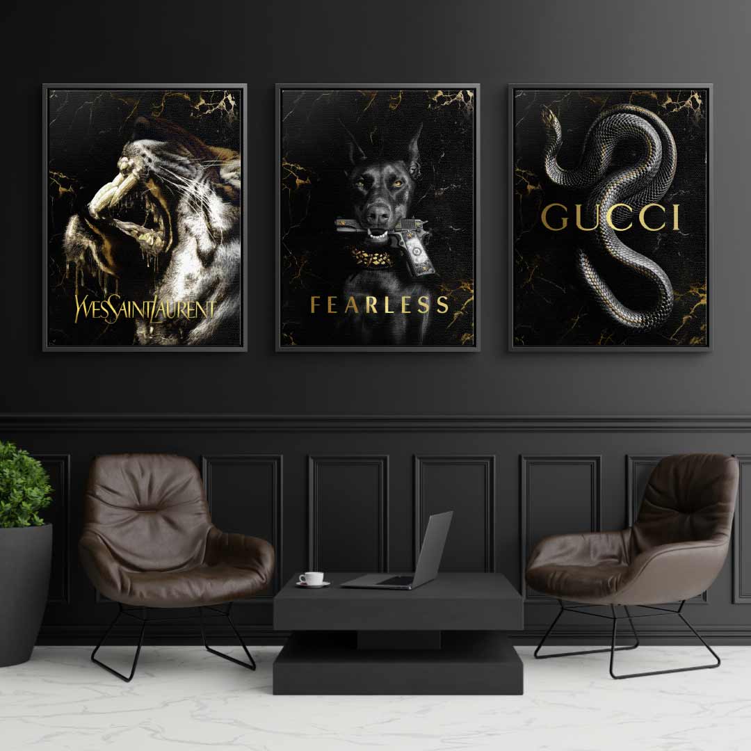 Luxury Gold Animals - Leinwand 3x