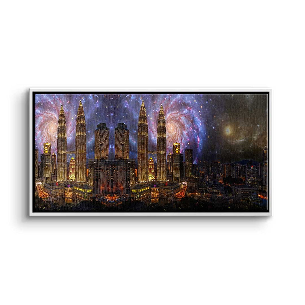Stadt der Galaxy Leinwandbild – Ansicht 3