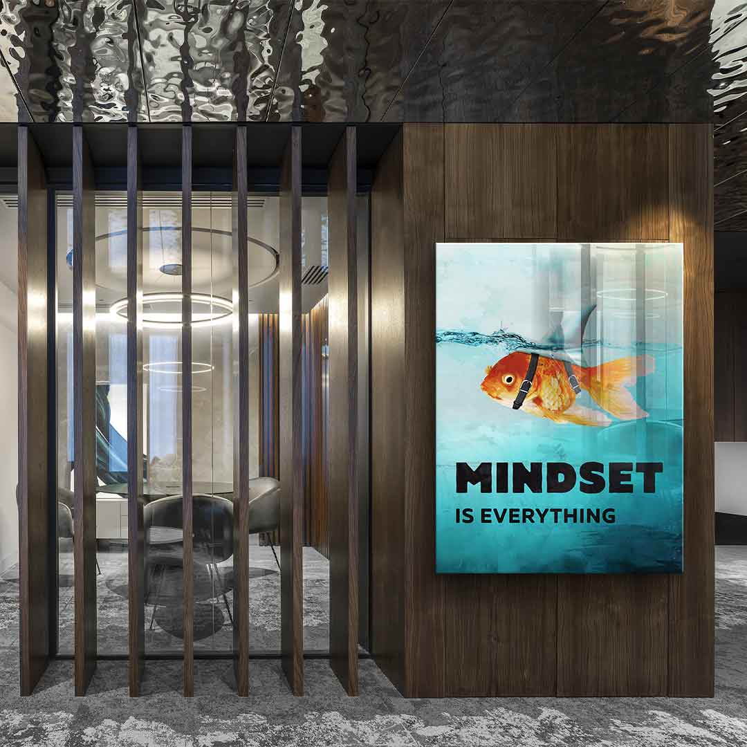 Mindset is everything #goldfisch - acrylic glass