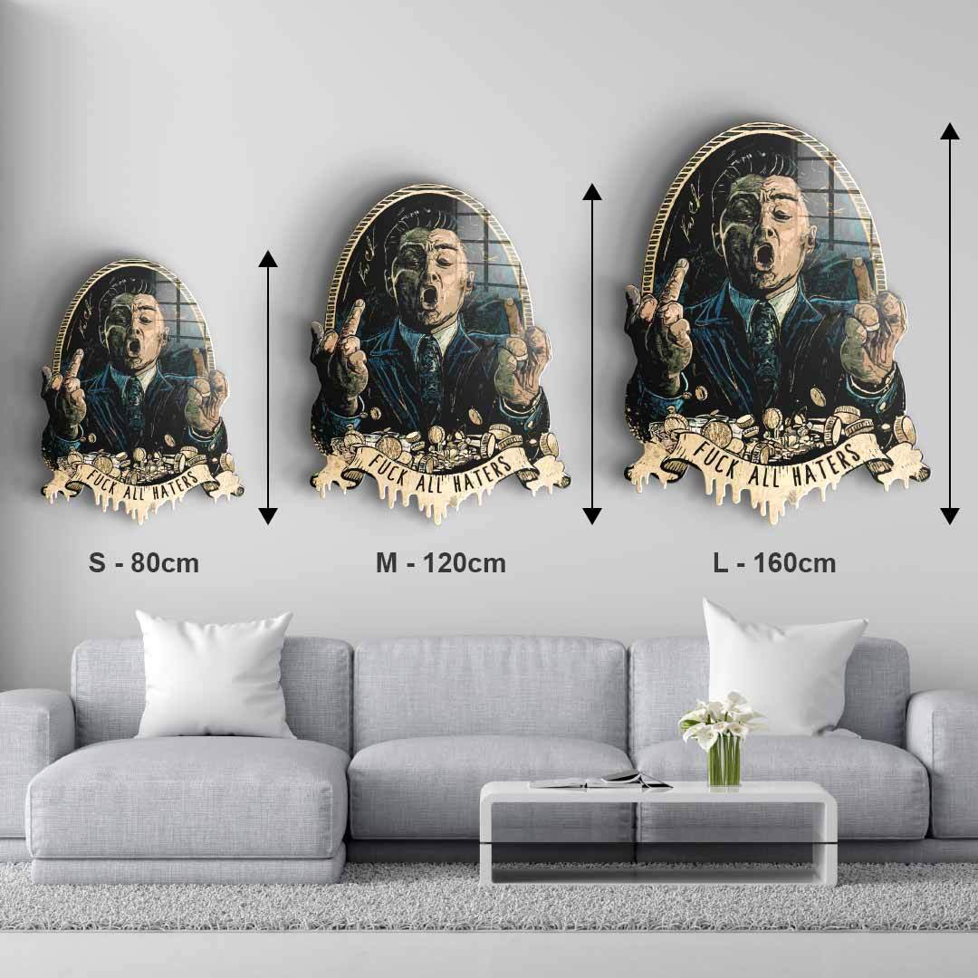 Wall sculpture Royal American Canvas - gold leaf