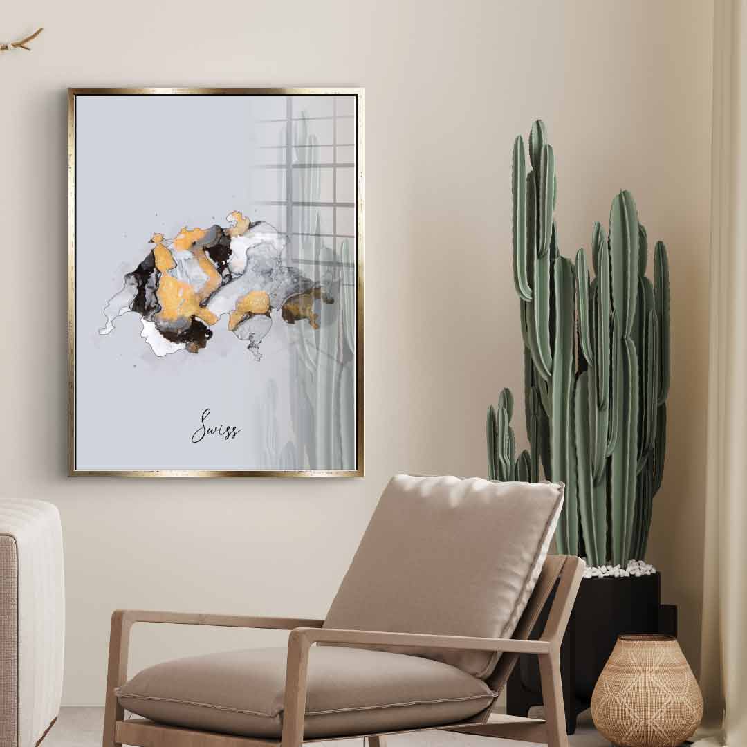 Abstract country - Swiss - acrylic glass