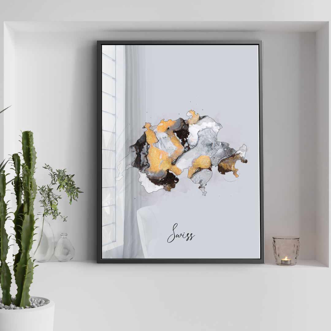 Abstract country - Swiss - acrylic glass