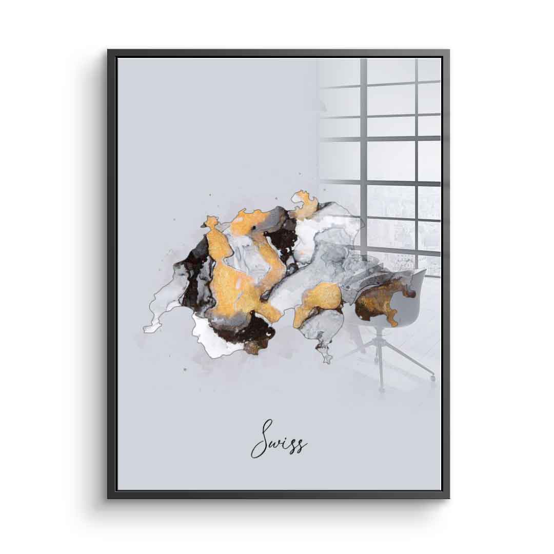 Abstract country - Swiss - acrylic glass