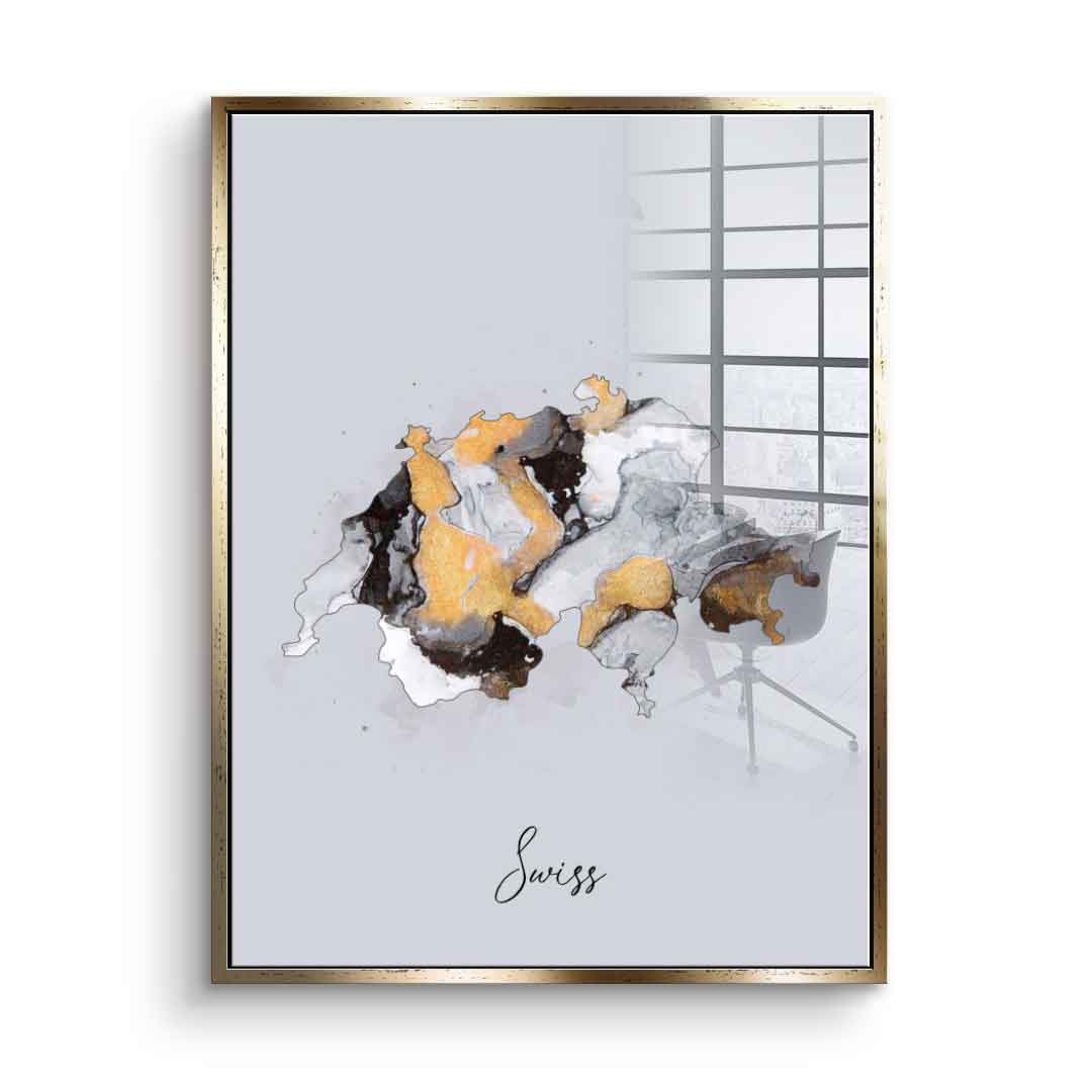 Abstract country - Swiss - acrylic glass