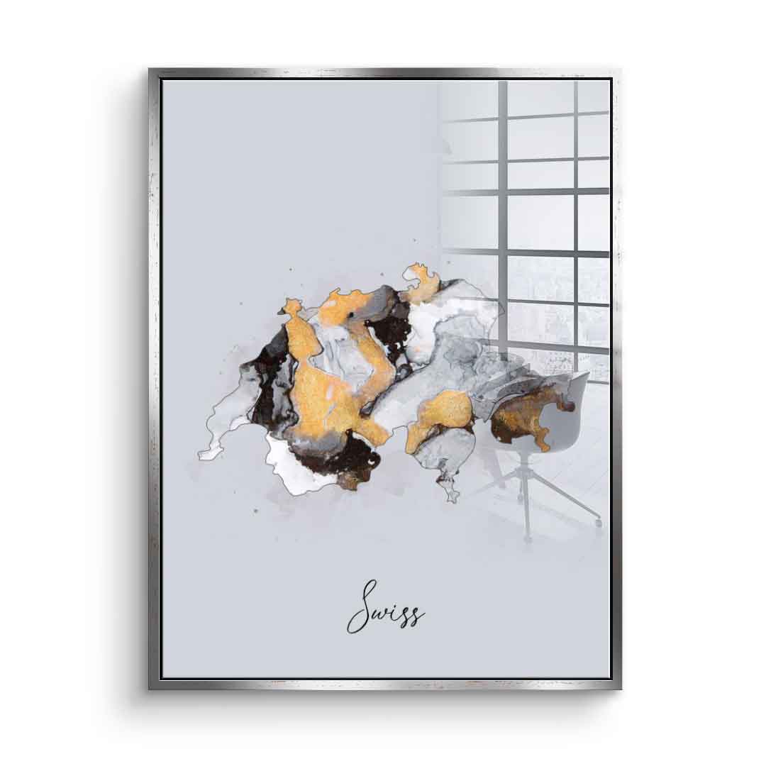 Abstract country - Swiss - acrylic glass