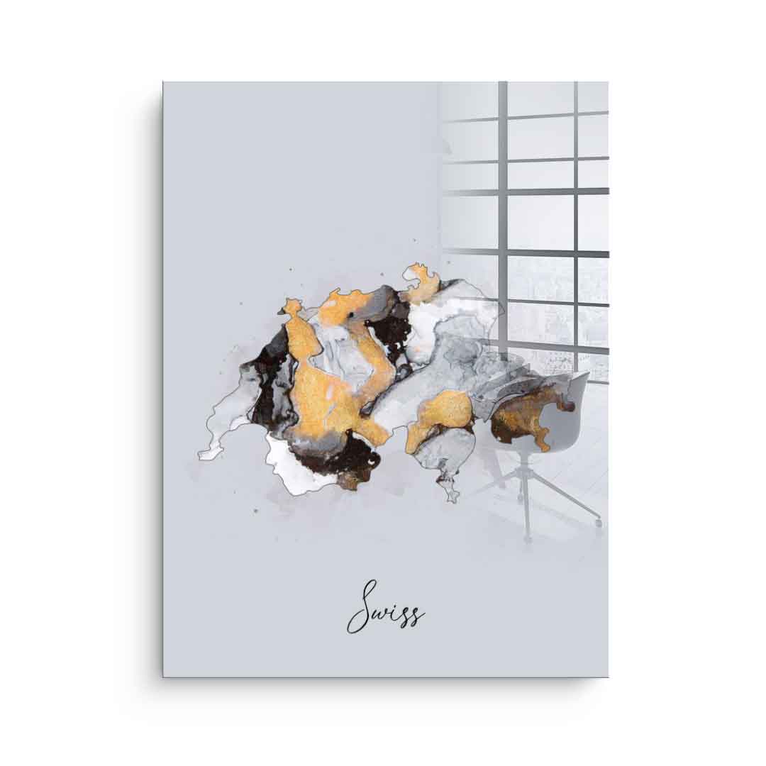 Abstract country - Swiss - acrylic glass