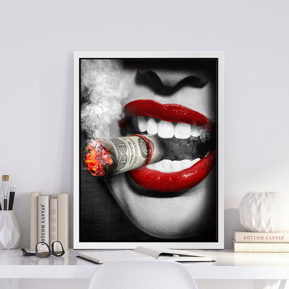 Smoking Girl Leinwandbild – Ansicht 2