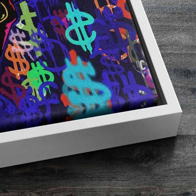 Wandbild Börsen Bulle Bunt Neon Trade