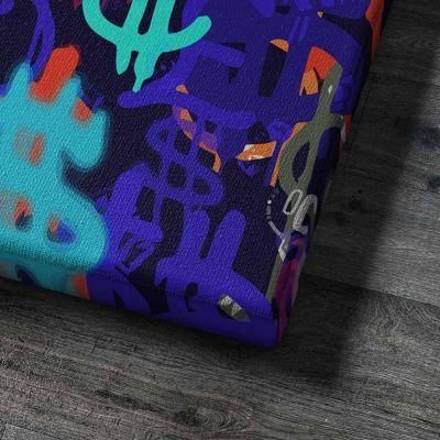 Wandbild Börsen Bulle Bunt Neon Trade