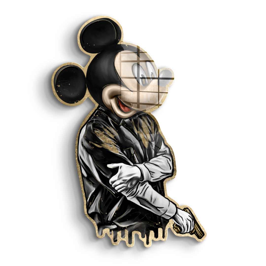 Wall sculpture gangster king - acrylic glass