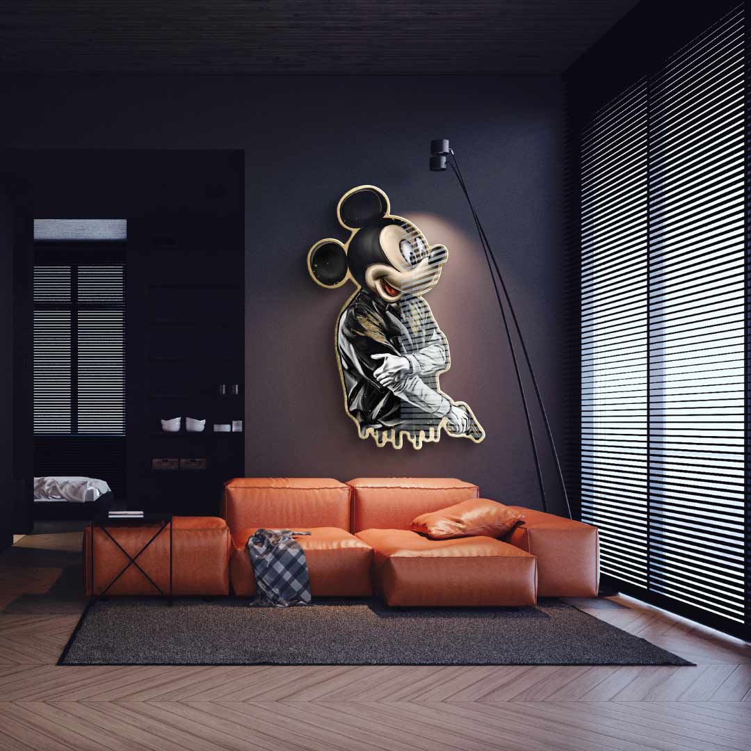 Wall sculpture gangster king - acrylic glass