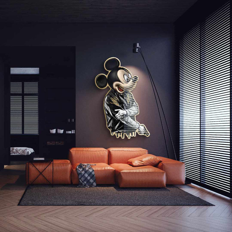Wall sculpture gangster king - acrylic glass
