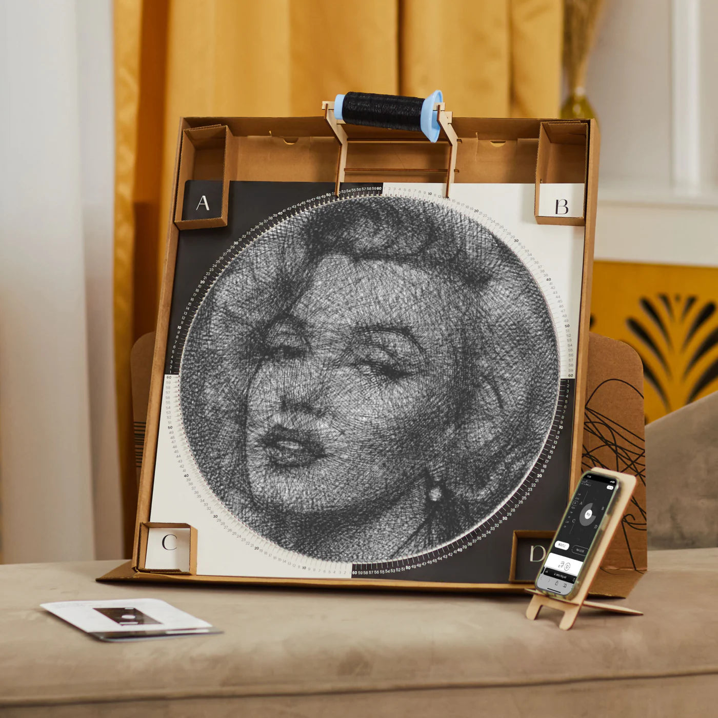 Fadenbild DIY Set: Kunstwerk zum Selber machen mit App Anleitung