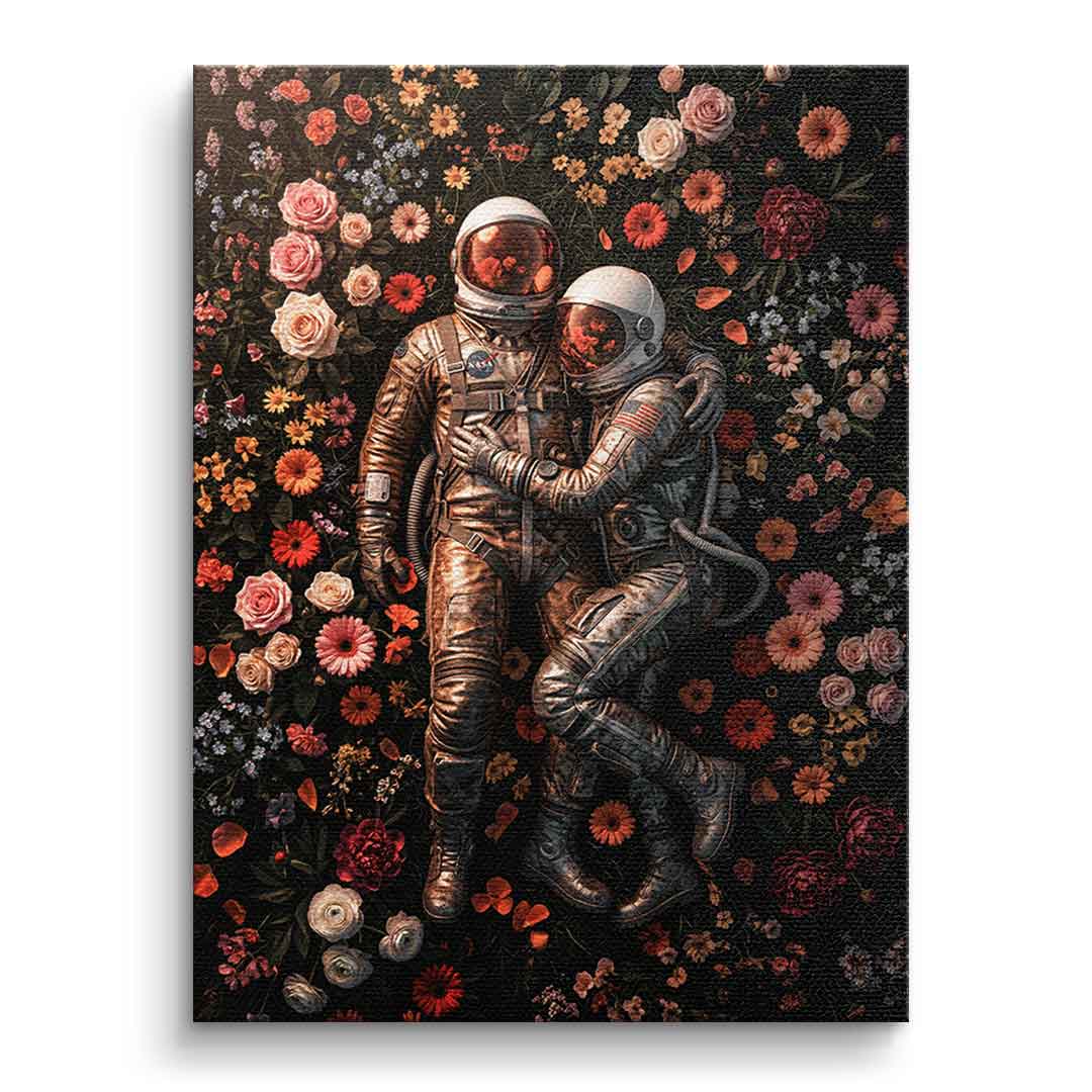 DOTCOMCANVAS® Eternal Love of Astronauts Leinwandbild – Frontansicht