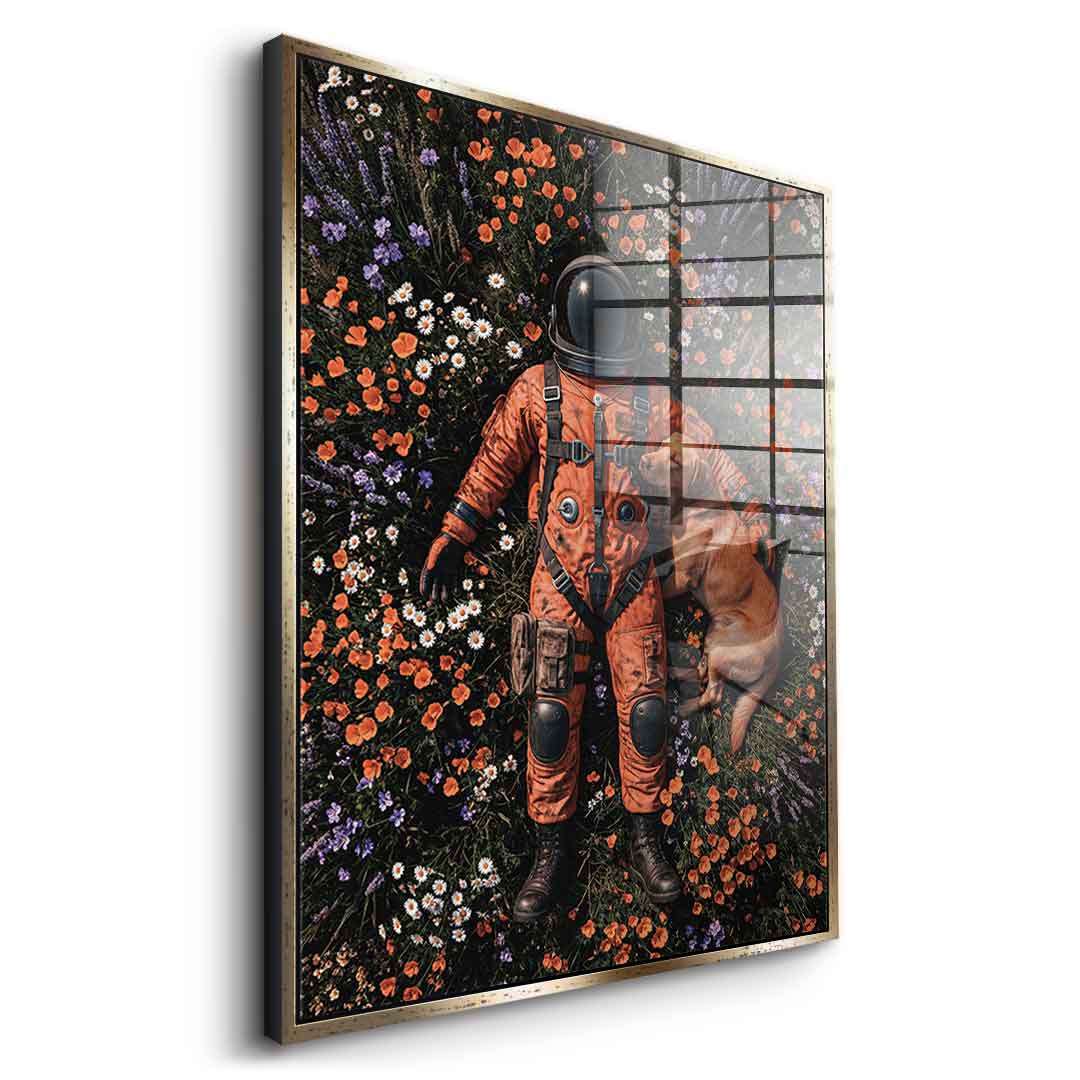 DOTCOMCANVAS® Astronaut's Loyal Companion Acrylglasbild – Ansicht 7