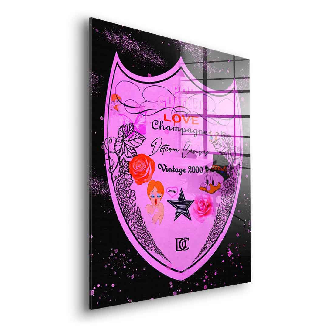 LOVE DOM PERIGNON Rosé - Acrylic glass