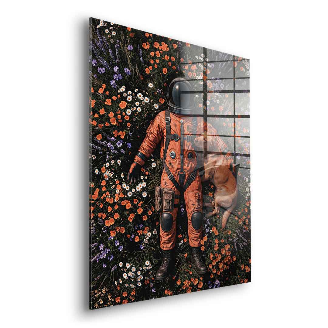 DOTCOMCANVAS® Astronaut's Loyal Companion Acrylglasbild – Ansicht 5