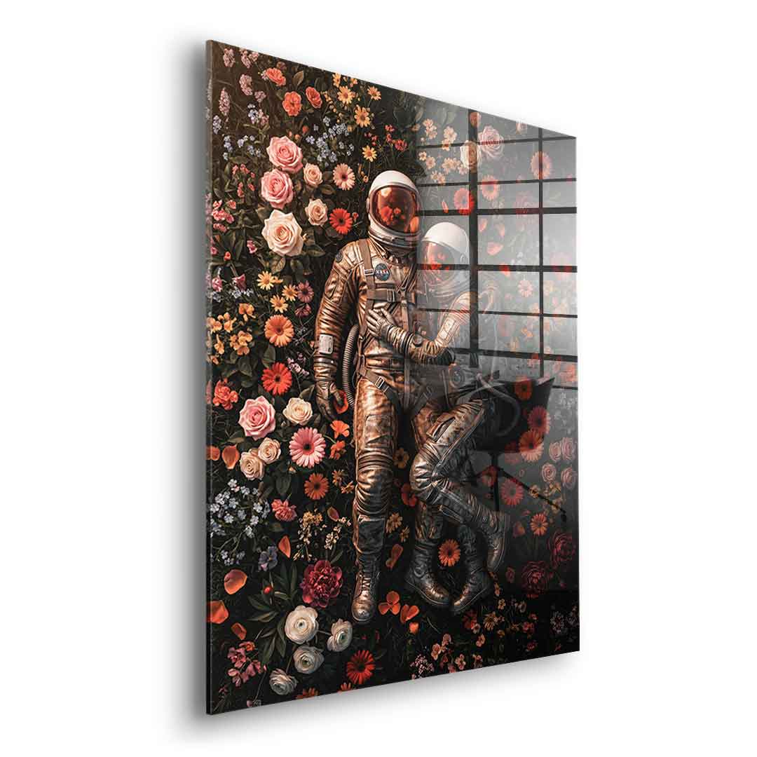 DOTCOMCANVAS® Eternal Love of Astronauts Acrylglasbild – Ansicht
