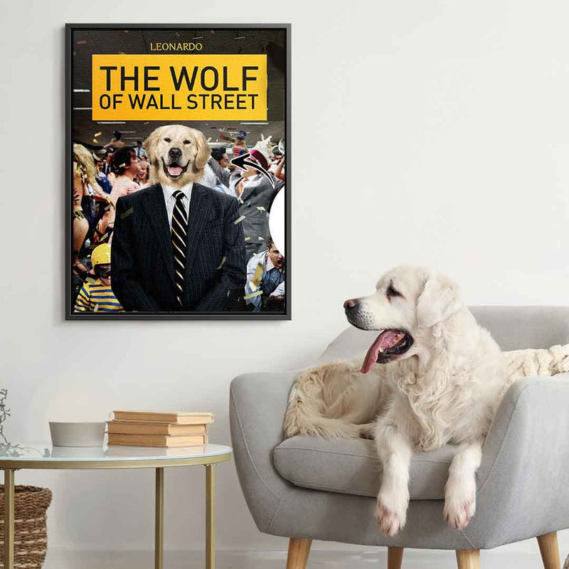 Wolf of Wall Street pet portrait - Customizable