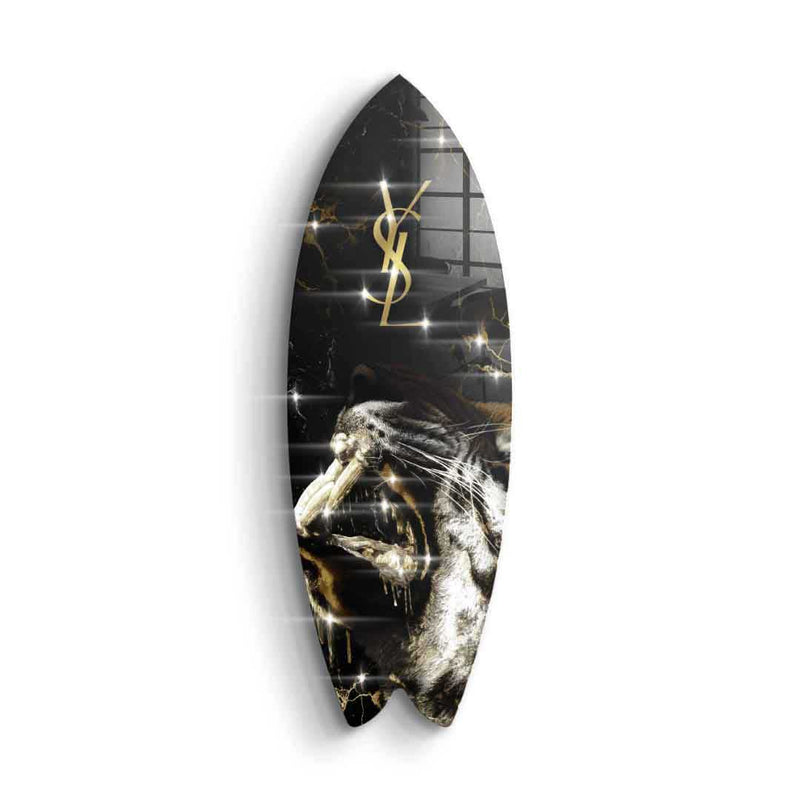 Surfboard Luxury Tiger - Gold Leaf