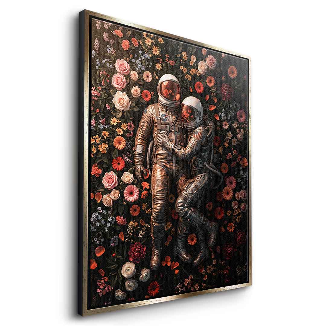 DOTCOMCANVAS® Eternal Love of Astronauts Leinwandbild – Detailansicht