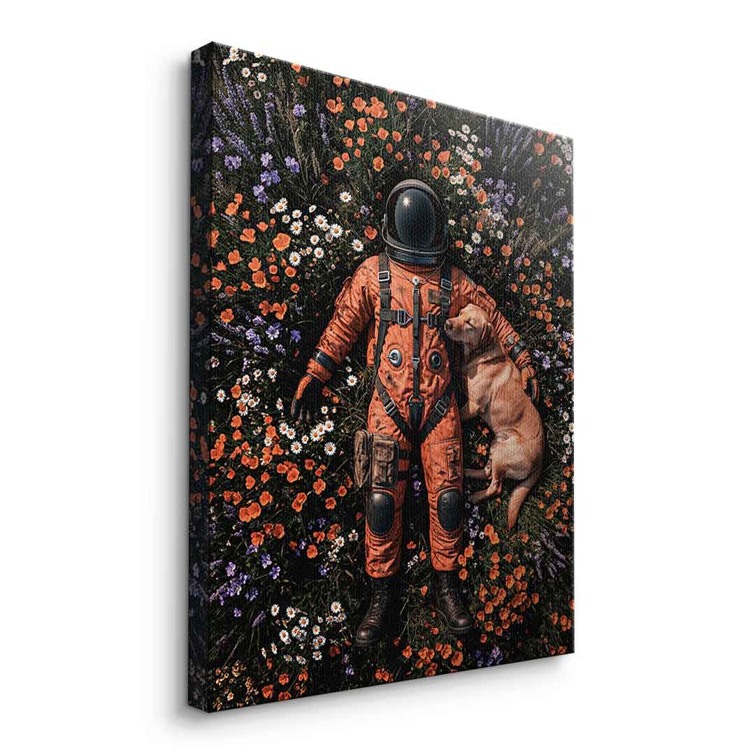 DOTCOMCANVAS® Astronaut's Loyal Companion Leinwandbild – Ansicht 6
