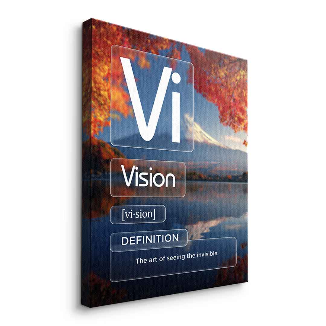DOTCOMCANVAS® Vision (Vi) Leinwandbild Version Farbig – Seitenansicht Ohne Rahmen