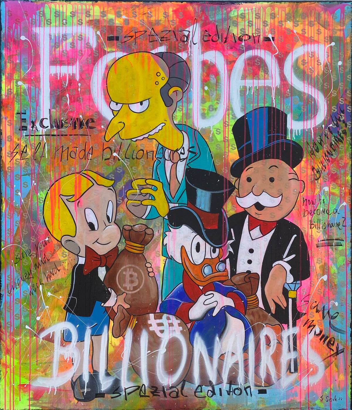 Billionaires – Original-Gemälde von Sabrina Seck