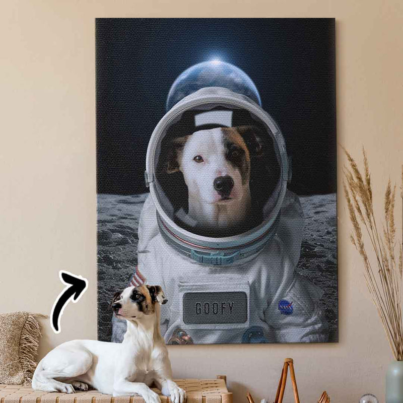 Astronaut Haustier Portrait Personalisierbar