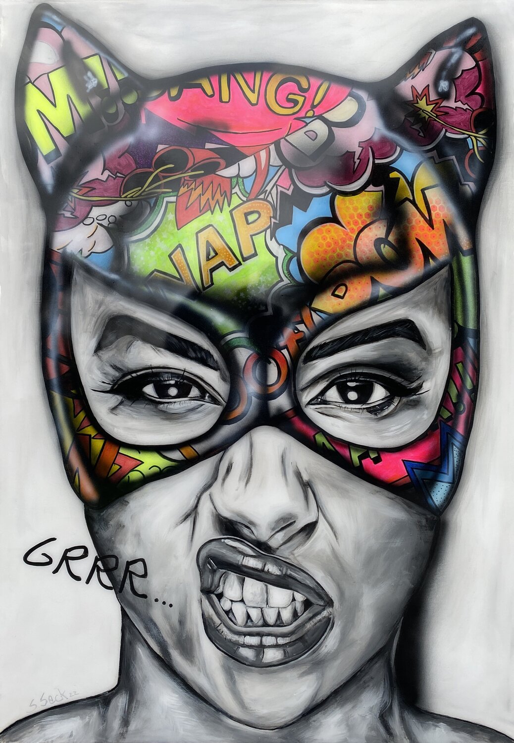 Grrr – Original-Gemälde von Sabrina Seck