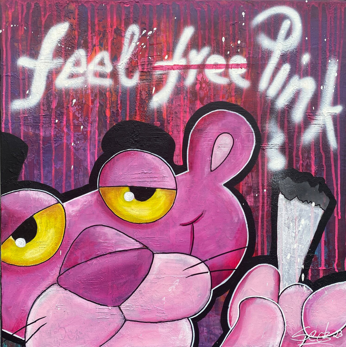 Feel Pink – Original-Gemälde von Sabrina Seck