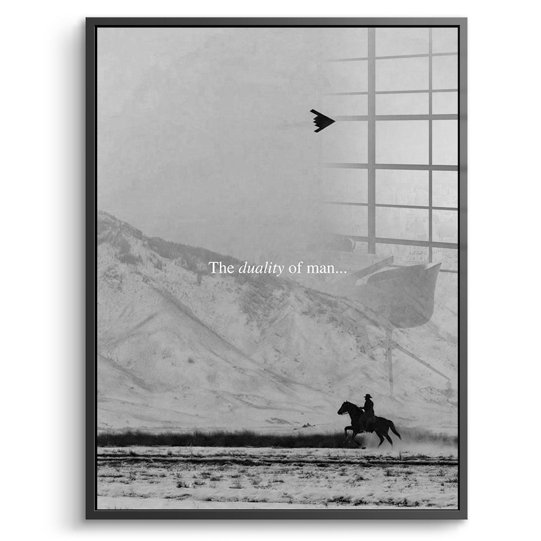 DOTCOMCANVAS® The duality of man Acrylglas - Front