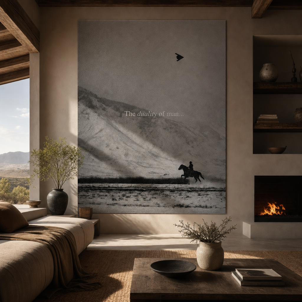 DOTCOMCANVAS® The duality of man Poster - Lifestyle