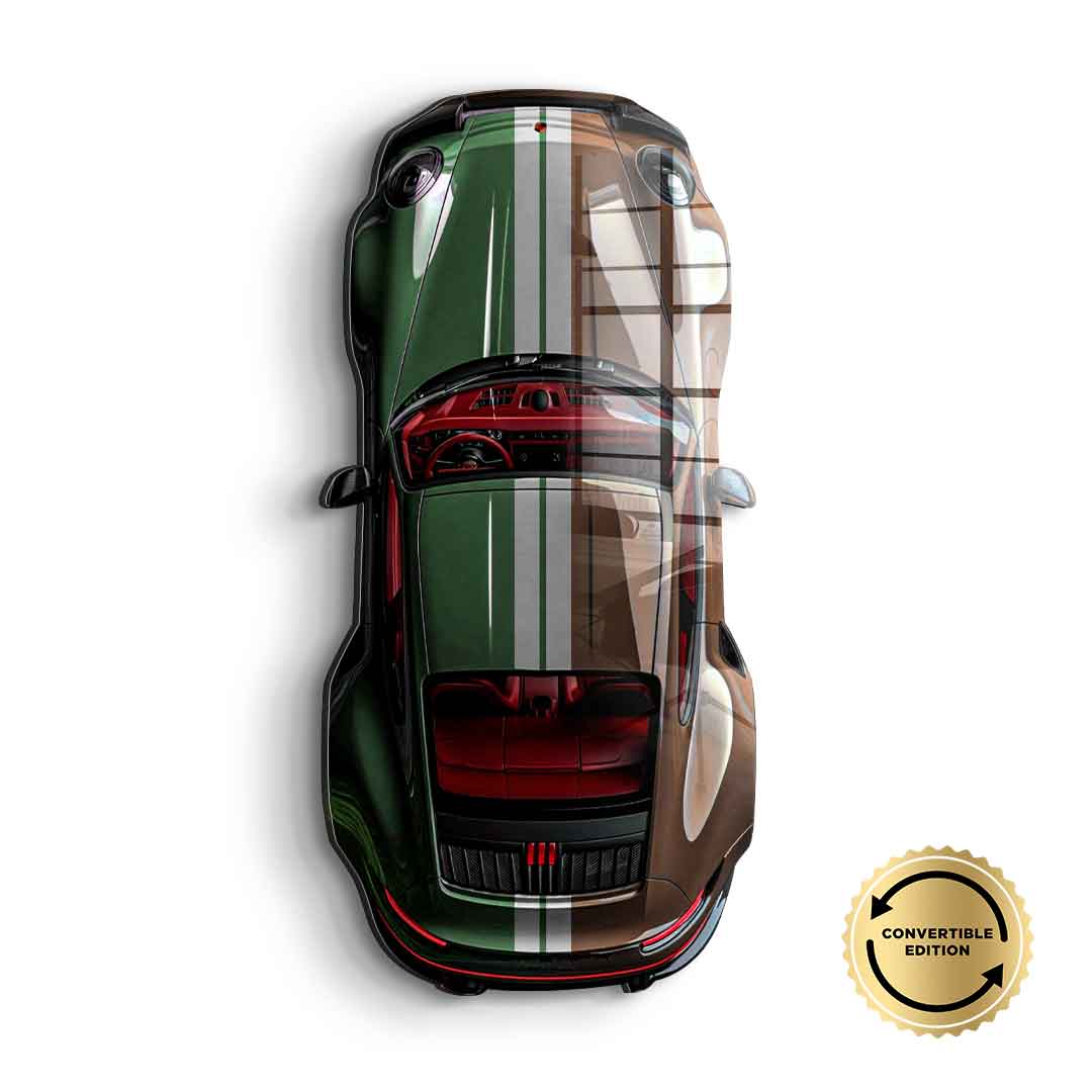 Wall sculpture Porsche 911 Targa - acrylic glass – Detail