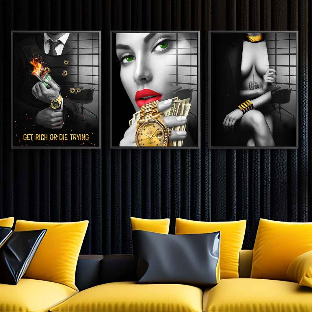 Black Gold Party - Acrylglas 3x