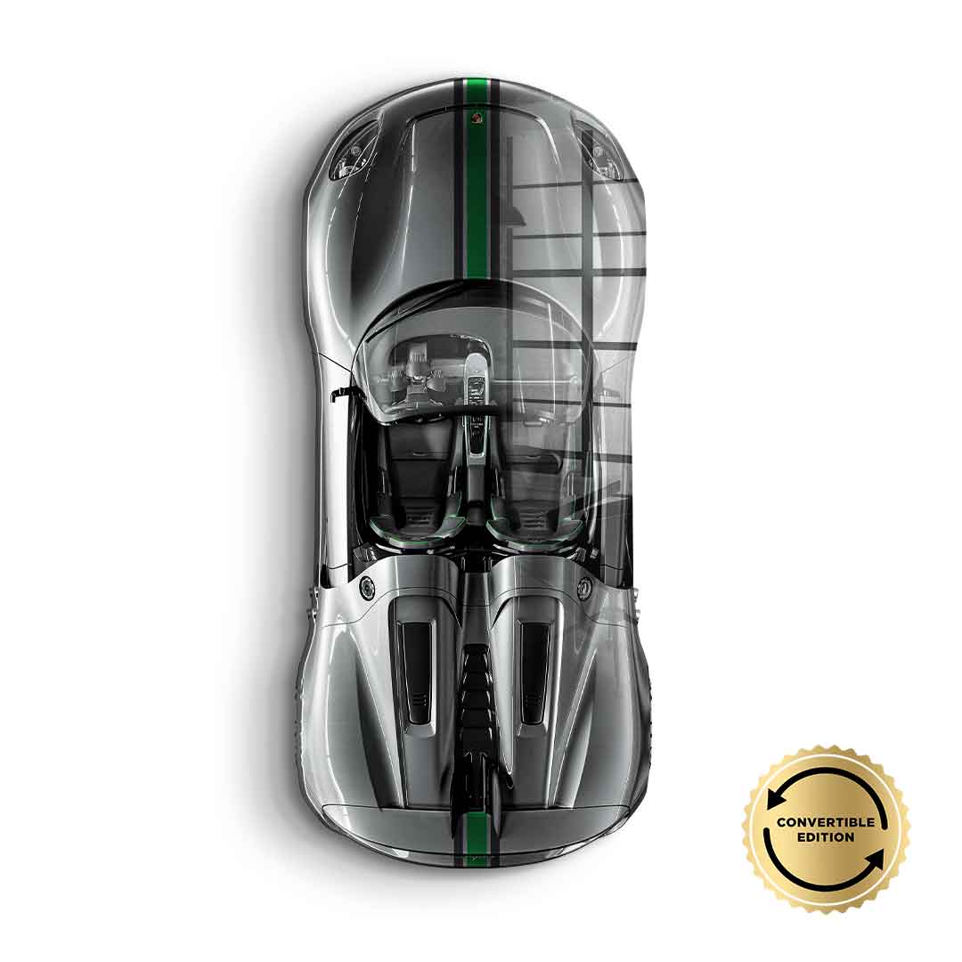 Wandskulptur Porsche 918 Spyder - Acrylglas